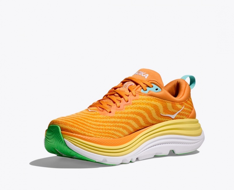 Men's HOKA Gaviota 5 Running Shoes Orange / Yellow | TNGLJ-4097