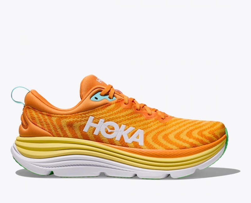 Men\'s HOKA Gaviota 5 Running Shoes Orange / Yellow | TNGLJ-4097