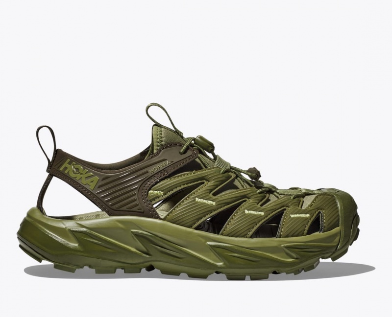 Men\'s HOKA Hopara Sandals Olive Green | MURLT-4570