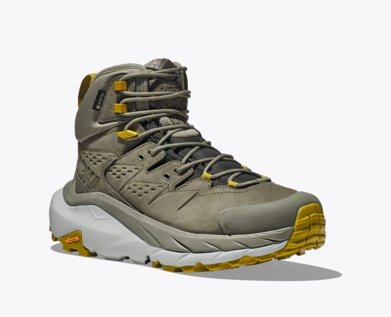 Men's HOKA Kaha 2 GTX Hiking Boots Olive | LUTRW-9185