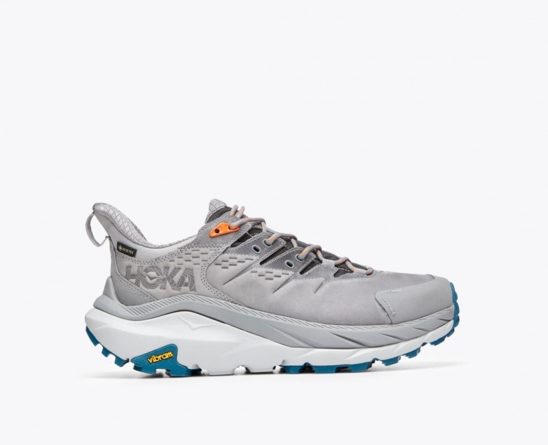 Men\'s HOKA Kaha 2 Low GTX Hiking Shoes Grey | UHQKN-7361