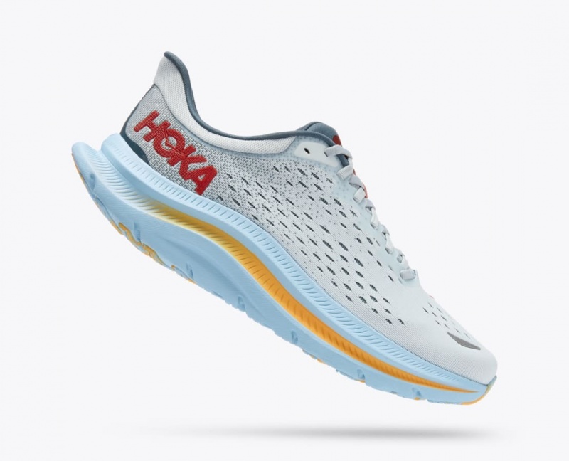 Men's HOKA Kawana Sneakers Grey / Light Blue | EQRTD-9351