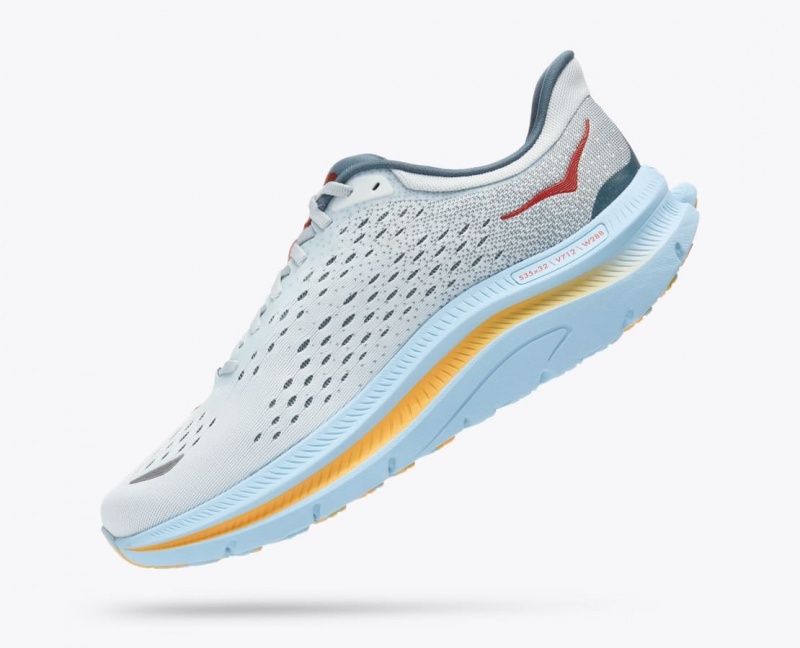 Men's HOKA Kawana Sneakers Grey / Light Blue | EQRTD-9351