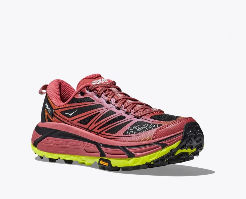 Men's HOKA Mafate Speed 2 Sneakers Red / Black | WTEMN-1862