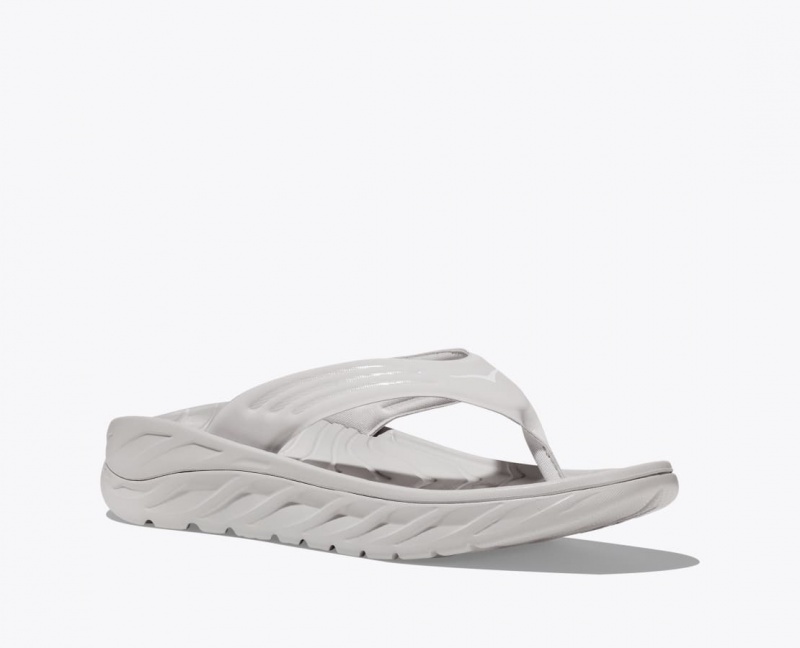 Men's HOKA ORA Recovery Flip Flops Grey | REFKS-5892