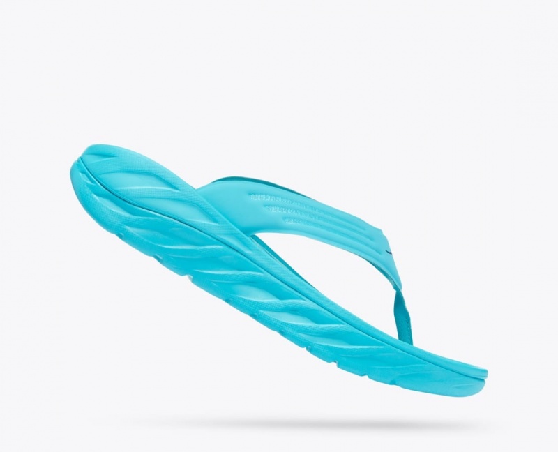 Men's HOKA ORA Recovery Flip Flops Turquoise | ZCMLH-8729