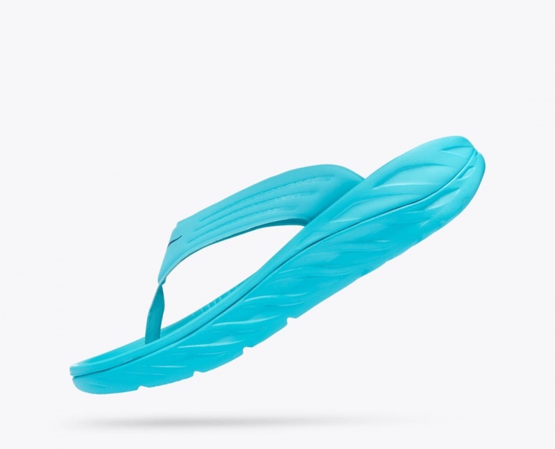 Men's HOKA ORA Recovery Flip Flops Turquoise | ZCMLH-8729