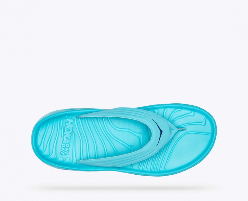 Men's HOKA ORA Recovery Flip Flops Turquoise | ZCMLH-8729