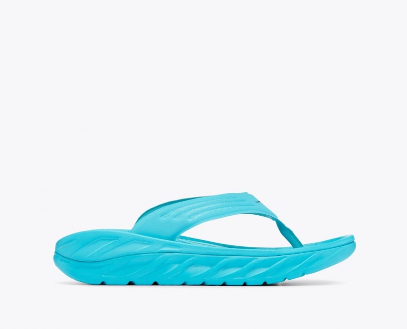 Men\'s HOKA ORA Recovery Flip Flops Turquoise | ZCMLH-8729