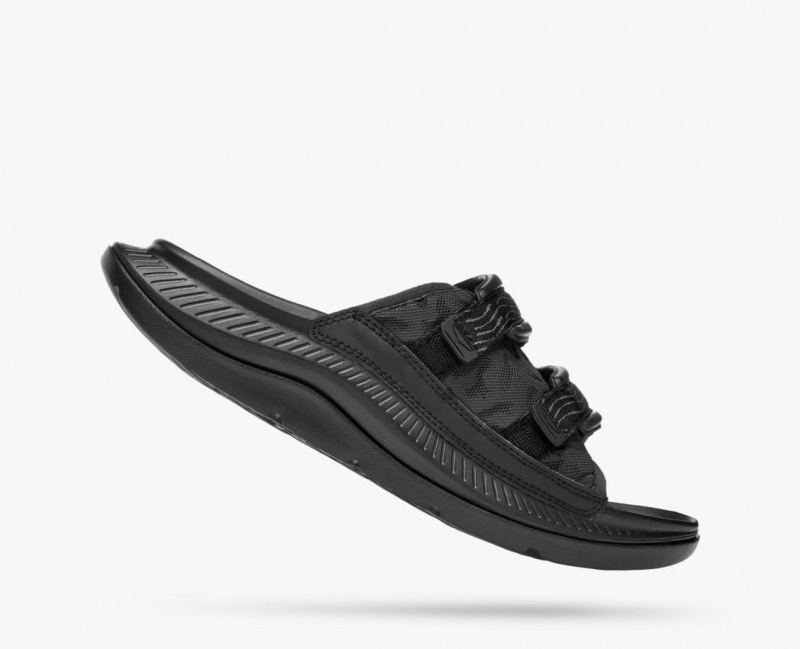 Men's HOKA Ora Luxe Slide Black | VTLUX-2168