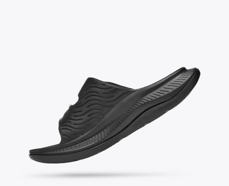 Men's HOKA Ora Luxe Slide Black | VTLUX-2168