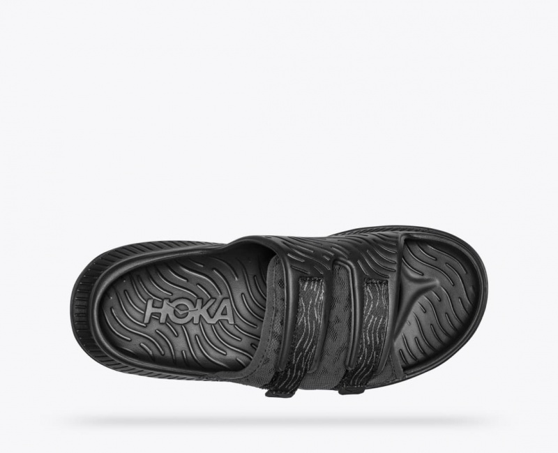 Men's HOKA Ora Luxe Slide Black | VTLUX-2168