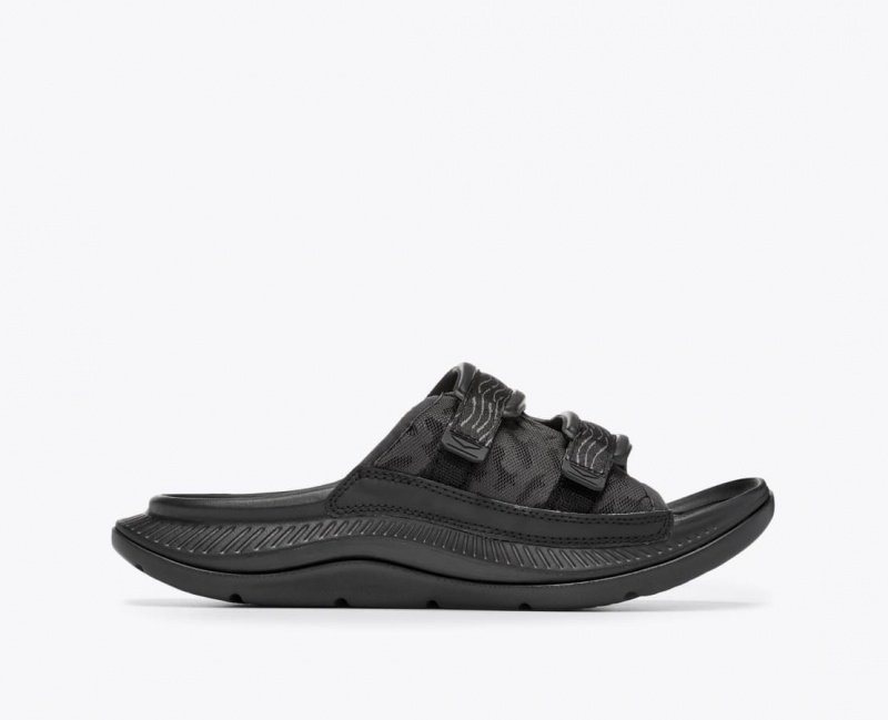 Men\'s HOKA Ora Luxe Slide Black | VTLUX-2168