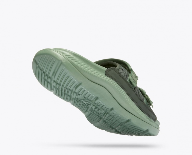 Men's HOKA Ora Luxe Slide Green | WOTQD-0687