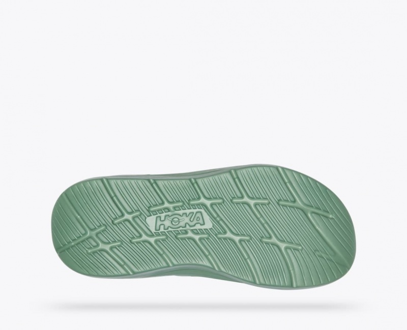 Men's HOKA Ora Luxe Slide Green | WOTQD-0687