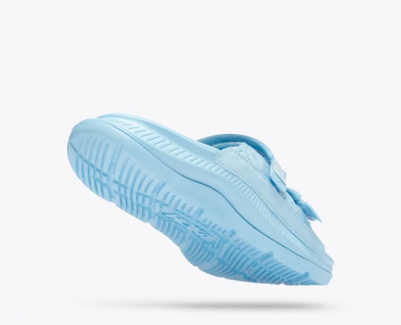 Men's HOKA Ora Luxe Slide Light Blue | DUOPZ-4297