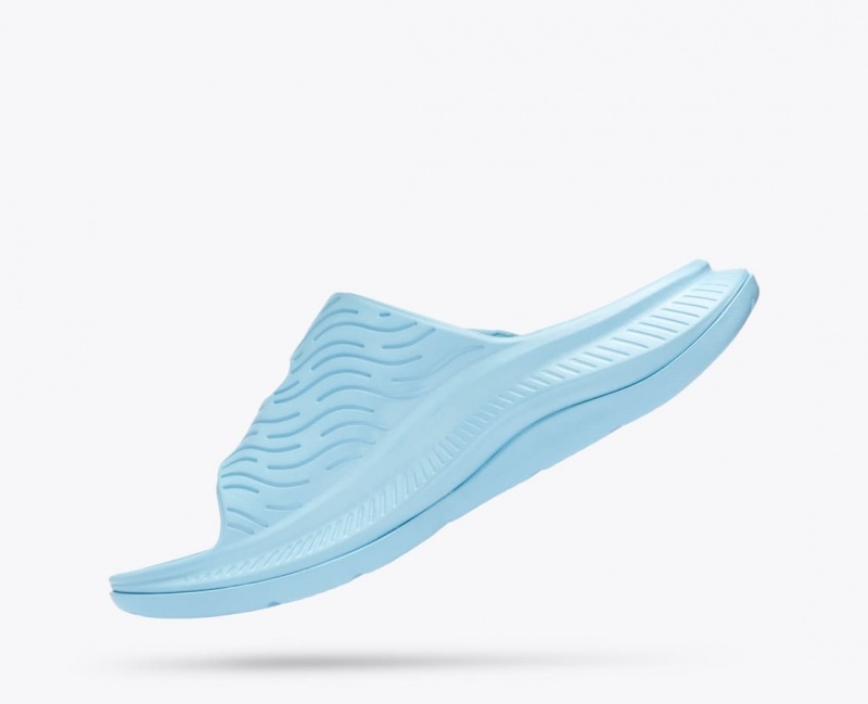 Men's HOKA Ora Luxe Slide Light Blue | DUOPZ-4297