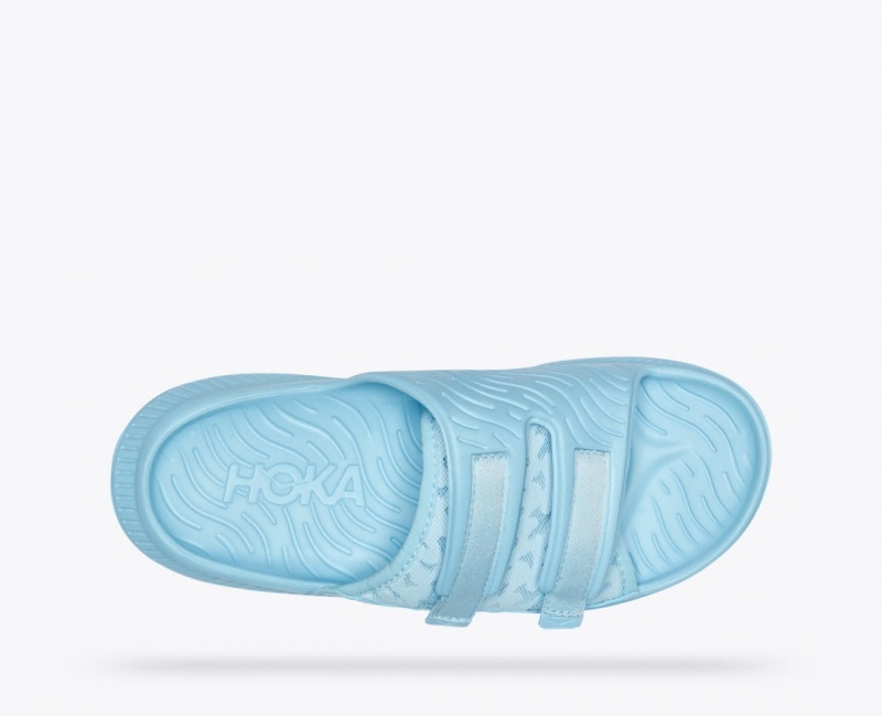 Men's HOKA Ora Luxe Slide Light Blue | DUOPZ-4297