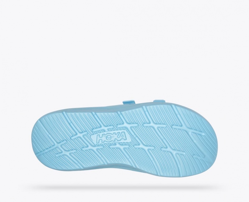 Men's HOKA Ora Luxe Slide Light Blue | DUOPZ-4297