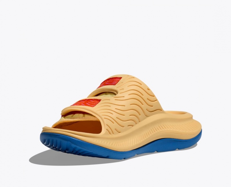 Men's HOKA Ora Luxe Slide Light Orange | SYAVL-3185