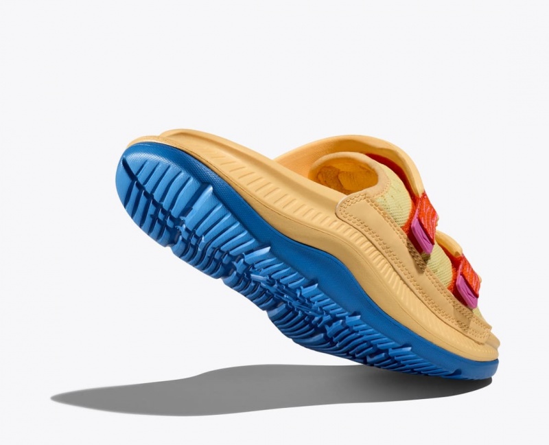 Men's HOKA Ora Luxe Slide Light Orange | SYAVL-3185