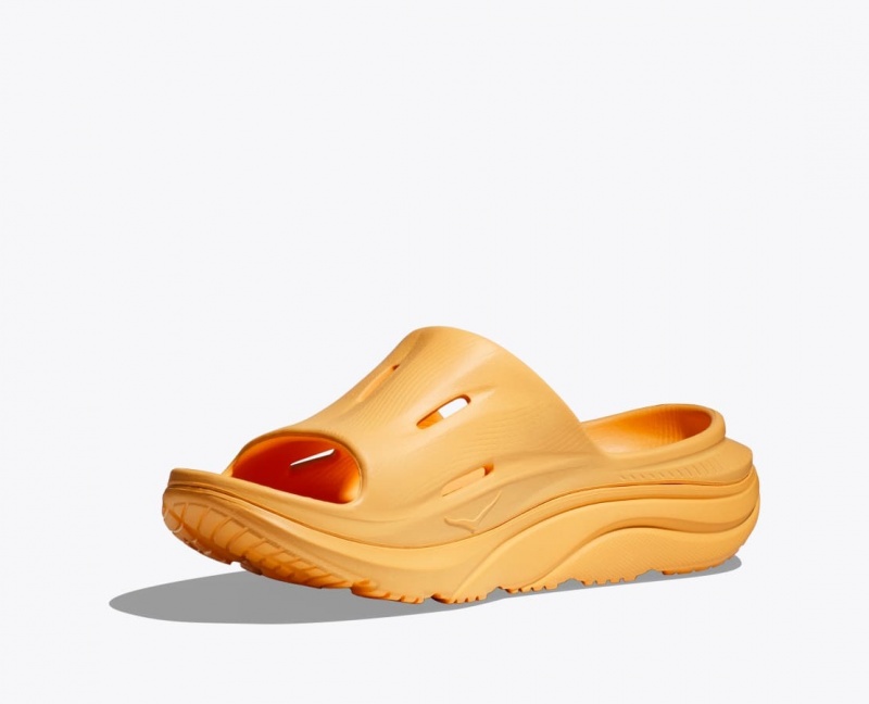 Men's HOKA Ora Recovery 3 Slide Dark Orange | WRMYK-2140