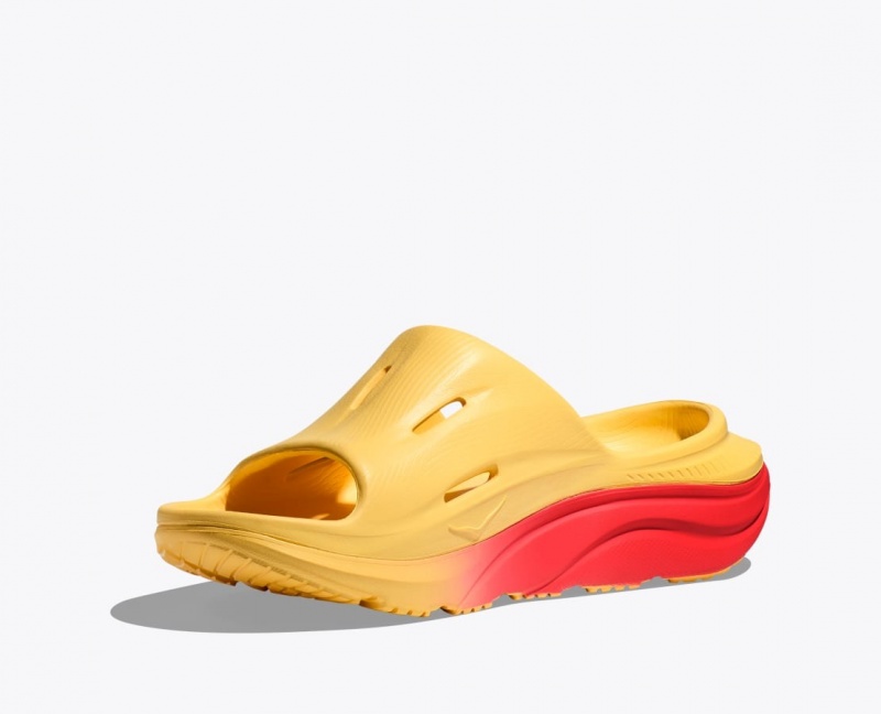 Men's HOKA Ora Recovery 3 Slide Orange / Red | PQKFU-9718