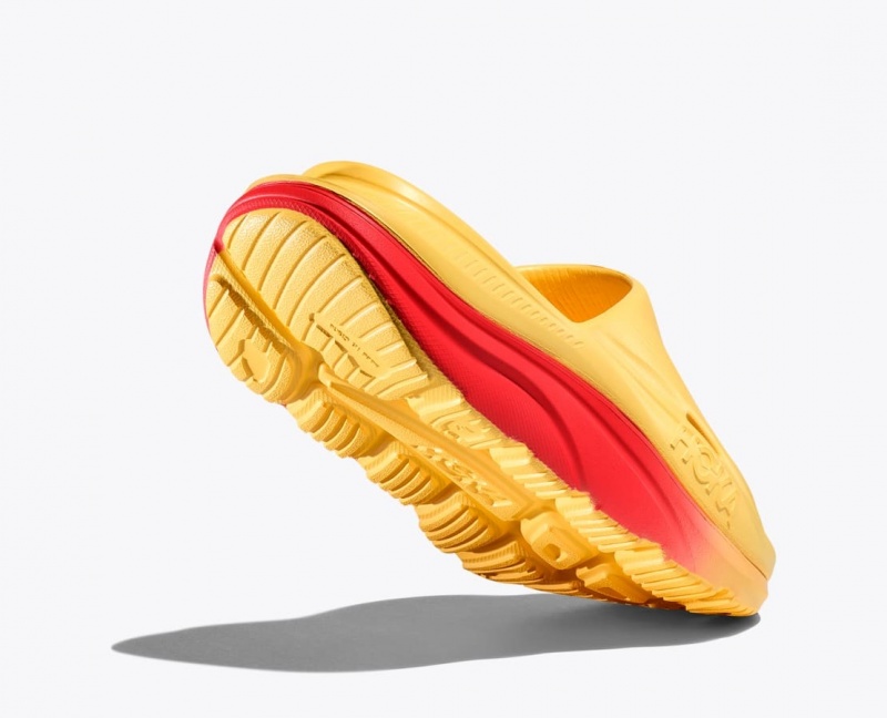 Men's HOKA Ora Recovery 3 Slide Orange / Red | PQKFU-9718