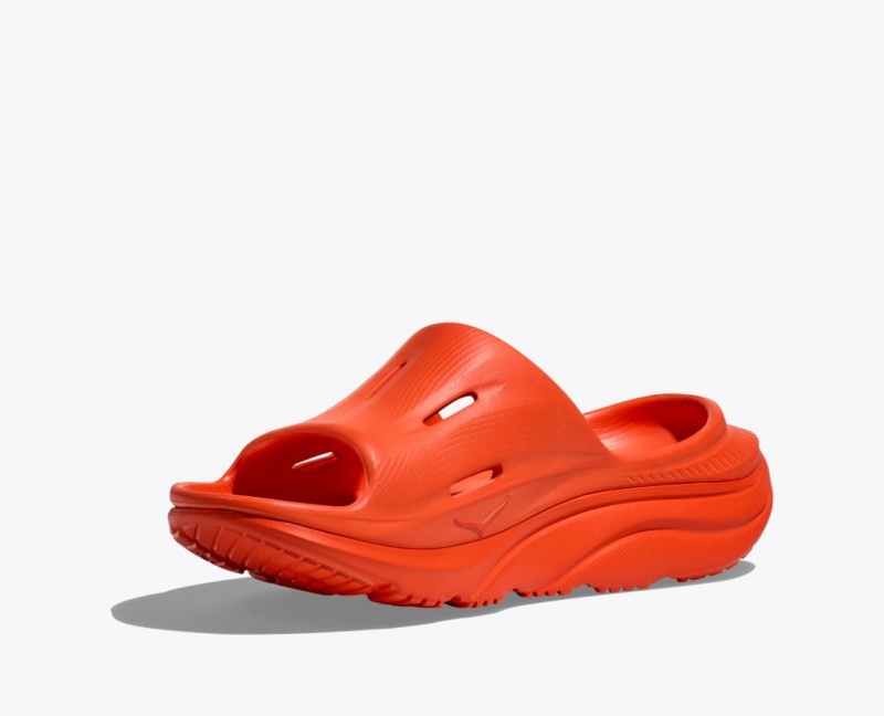 Men's HOKA Ora Recovery 3 Slide Red | HPWXK-7092