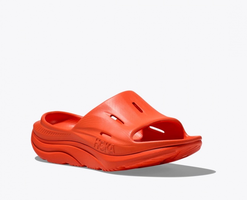 Men's HOKA Ora Recovery 3 Slide Red | HPWXK-7092