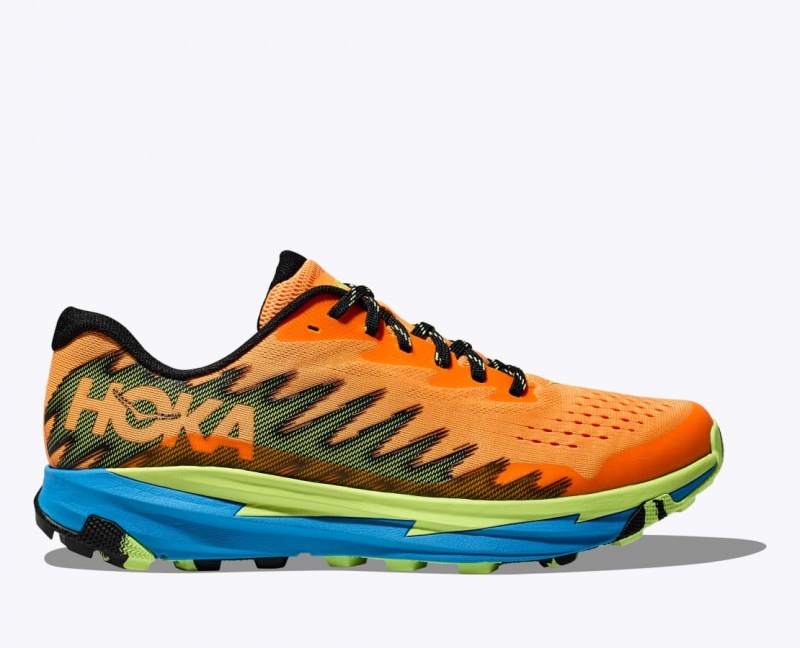 Men\'s HOKA Torrent 3 Trail Running Shoes Orange / Green | UKSLP-1085