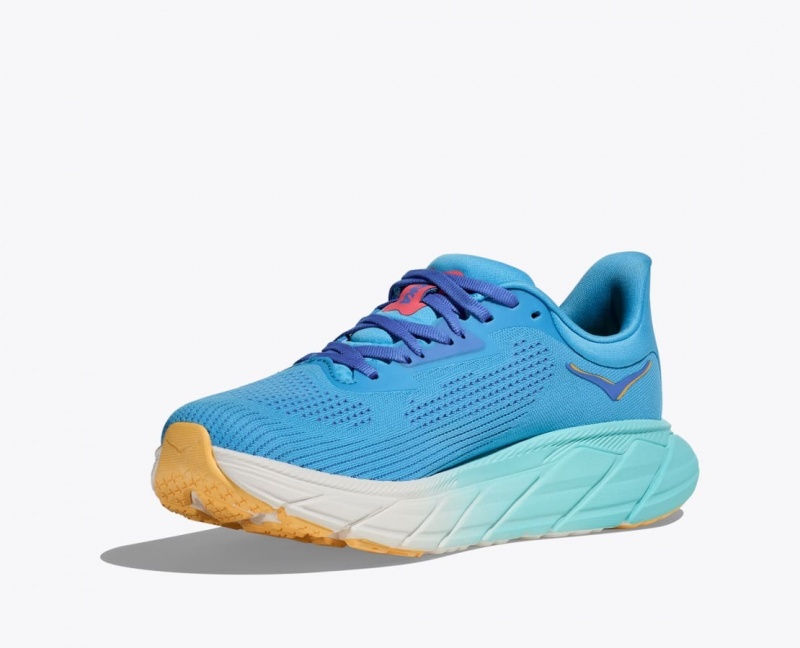 Women's HOKA Arahi 7 Running Shoes Blue | FQNGE-1075