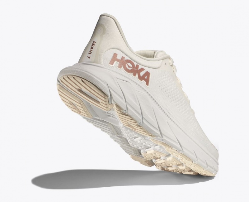 Women's HOKA Arahi 7 Running Shoes White | XUKBF-6842