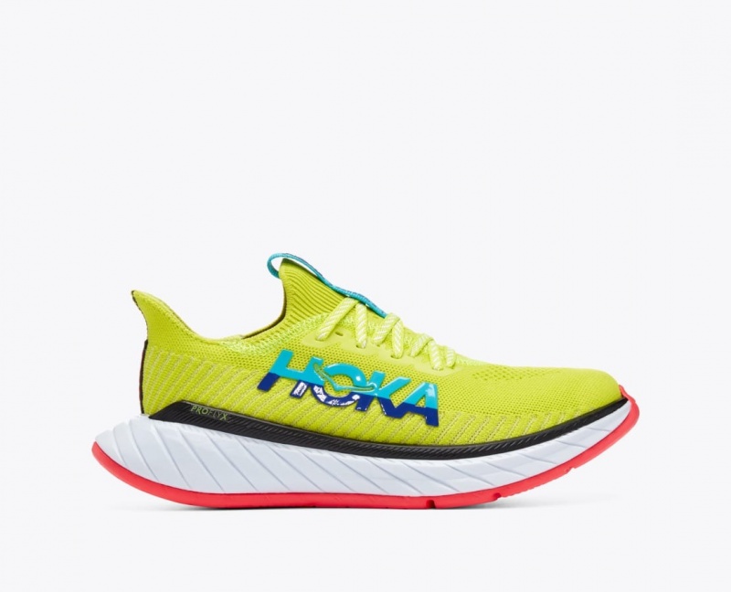 Women\'s HOKA Carbon X 3 Running Shoes Green / Turquoise | JKNTY-5218