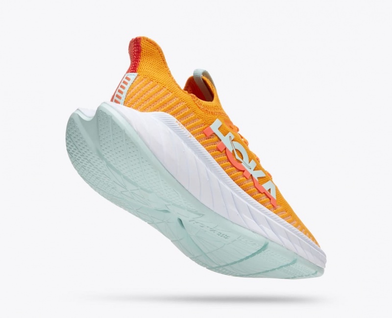 Women's HOKA Carbon X 3 Running Shoes Orange / Coral | DJRAL-6190