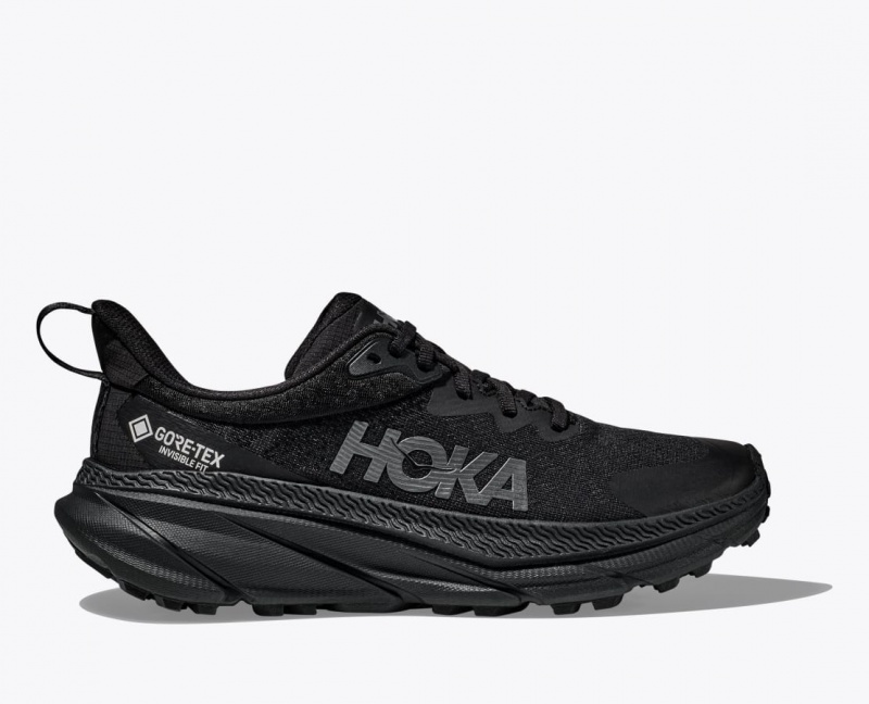 Women\'s HOKA Challenger 7 GTX Trail Running Shoes Black | KMSIQ-9815