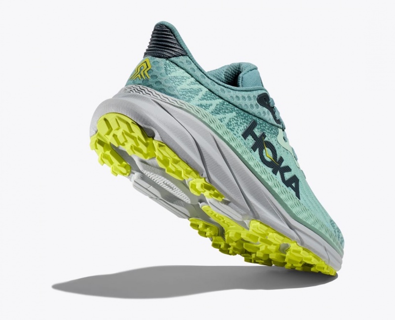 Women's HOKA Challenger 7 Trail Running Shoes Mint | TZENQ-1746