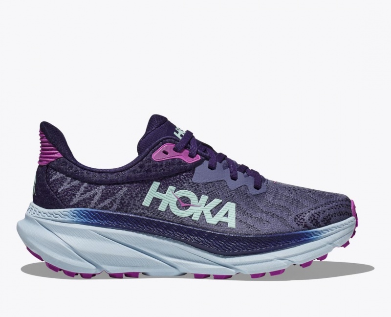 Women\'s HOKA Challenger 7 Trail Running Shoes Purple | UKMFG-2543