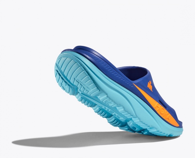 Women's HOKA IRONMAN Ora Recovery Slide Blue | BLVEI-9106