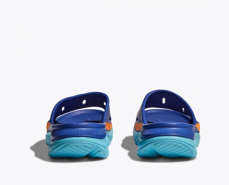 Women's HOKA IRONMAN Ora Recovery Slide Blue | BLVEI-9106