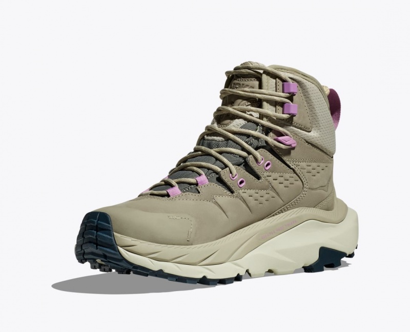 Women's HOKA Kaha 2 GTX Hiking Boots Light Olive | CQDXV-4583