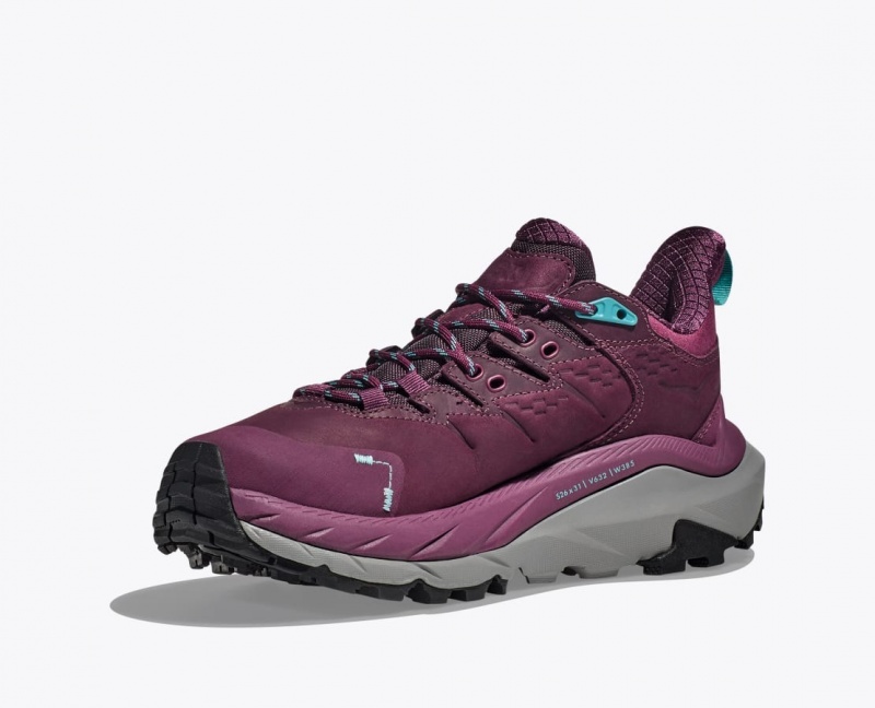 Women's HOKA Kaha 2 Low GTX Hiking Shoes Dark Red | GAPBV-2670