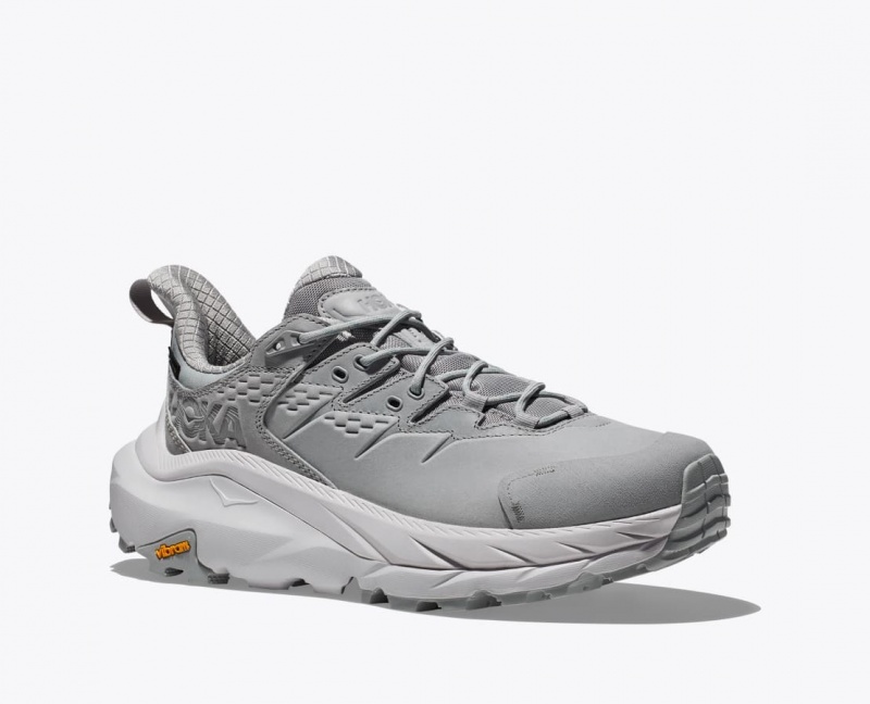 Women's HOKA Kaha 2 Low GTX Hiking Shoes Grey / Light Grey | CGTDX-0859