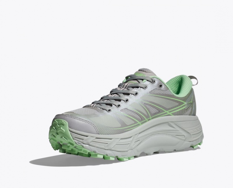 Women's HOKA Mafate Speed 2 Sneakers Grey / Green | KRHSY-7653