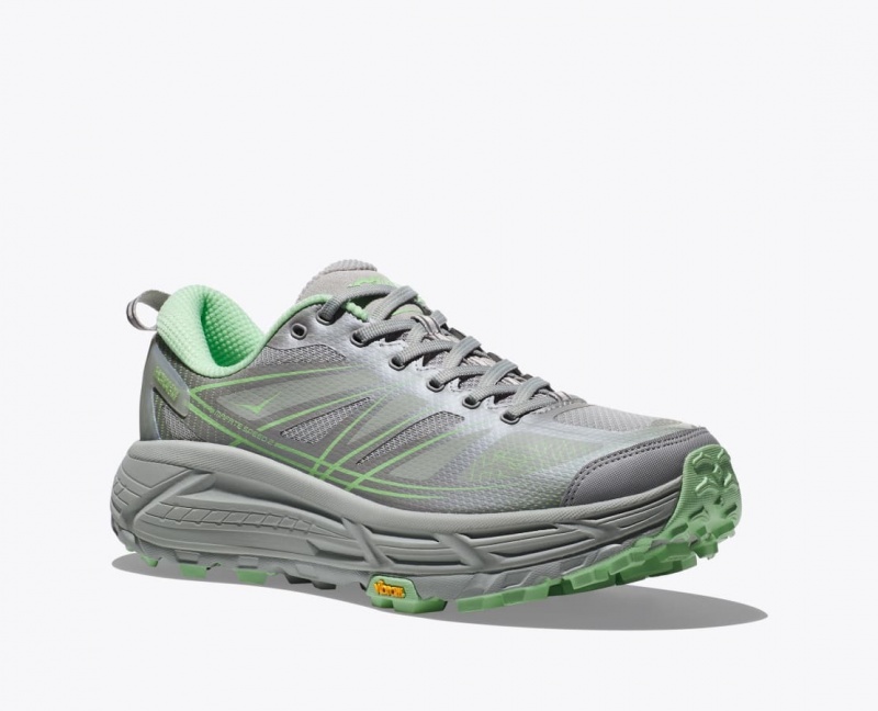 Women's HOKA Mafate Speed 2 Sneakers Grey / Green | KRHSY-7653