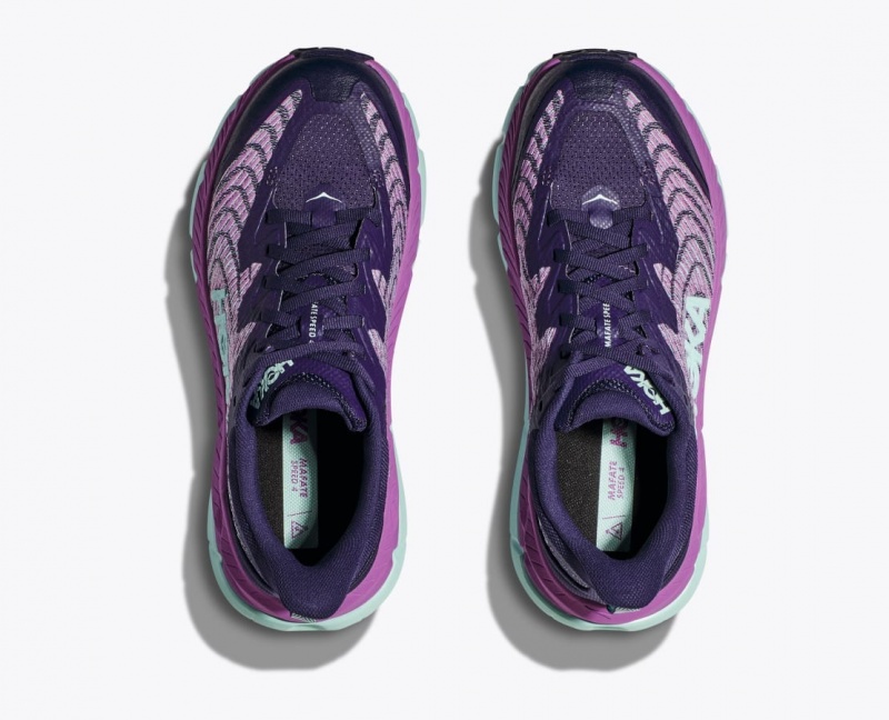 Women's HOKA Mafate Speed 4 Trail Running Shoes Purple / Pink | ULEJX-5397