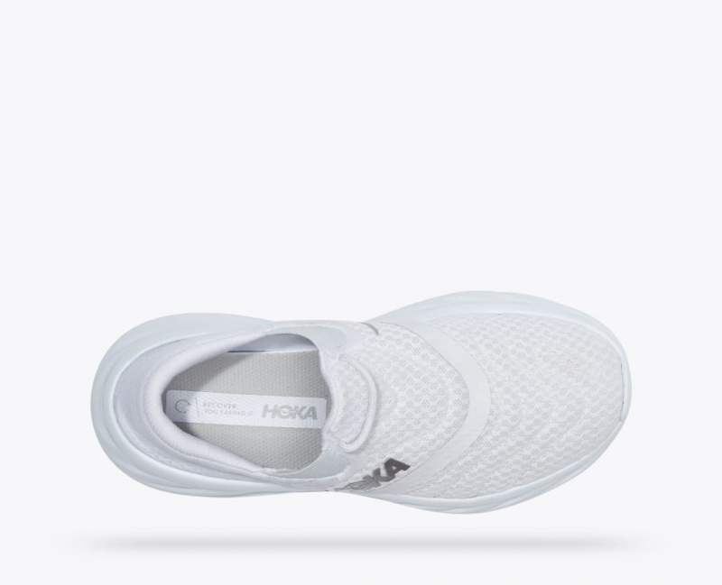 Women's HOKA Ora Recovery 2 Slip On Shoes White | IPKNT-0872