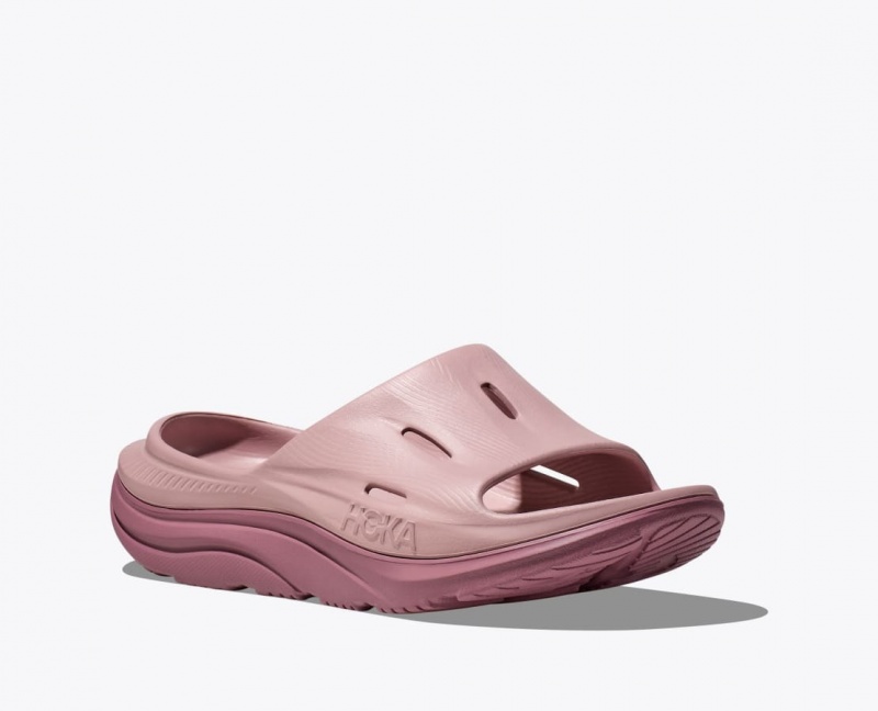 Women's HOKA Ora Recovery 3 Slide Beige | SXVYJ-2746