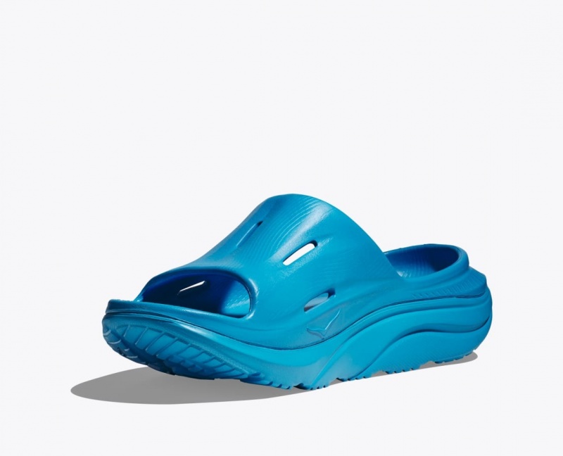 Women's HOKA Ora Recovery 3 Slide Blue | WHTJR-6851