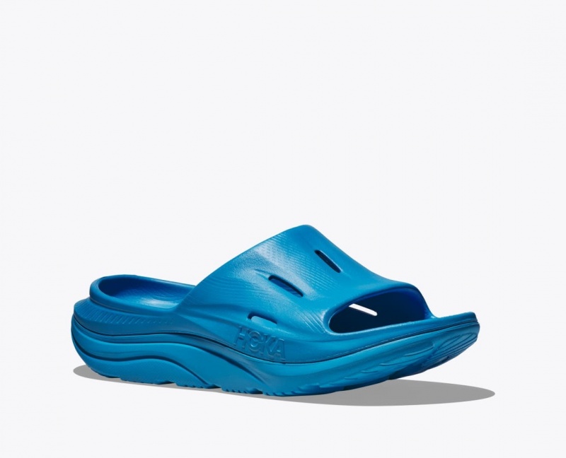 Women's HOKA Ora Recovery 3 Slide Blue | WHTJR-6851